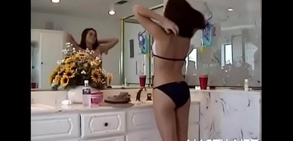  Raunchy teen lady Ashley gets ready to cum at last